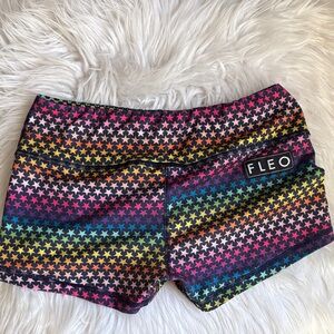 Fleo Women's Rainbow Star Athletic Shorts